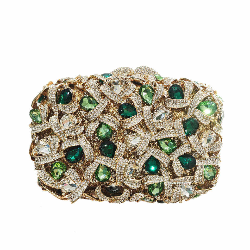 Lumière Rainbow Evening Clutch - Golden green - WAAMII - (golden-green)