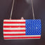 Luxury Crystal American Flag Clutch Bag - Square - Luxury bags by WAAMII