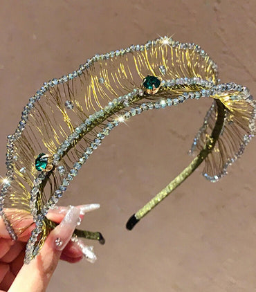 Luxury Handwoven Crystal Embellished Headband - - Luxury Accessories by WAAMII