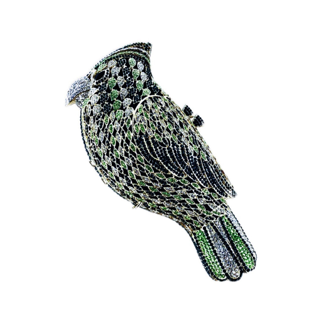 Luxury Crystal Parrot Evening Clutch