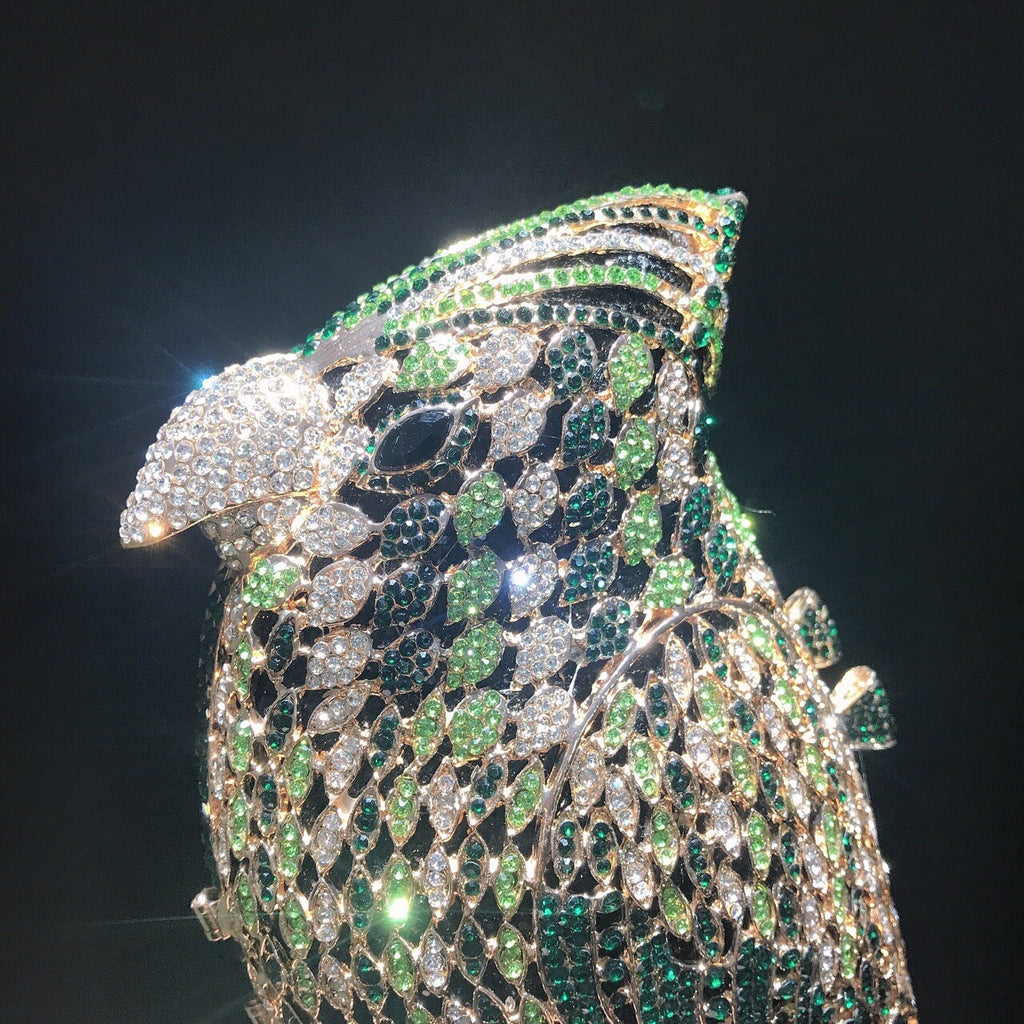Luxury Crystal Parrot Evening Clutch - Main View 04 - WAAMII