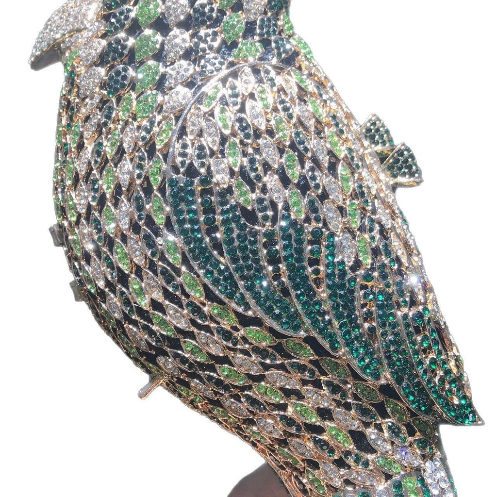 Luxury Crystal Parrot Evening Clutch - Main View 05 - WAAMII