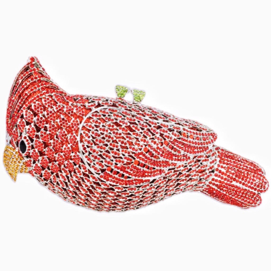 Luxury Crystal Parrot Evening Clutch