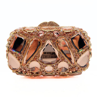 Lyra Crystal Diamond Stone Purse - champagne - WAAMII - (champagne)