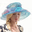 Elegant Gradient Chiffon-Style Mesh Wide Brim Summer Hat for Women