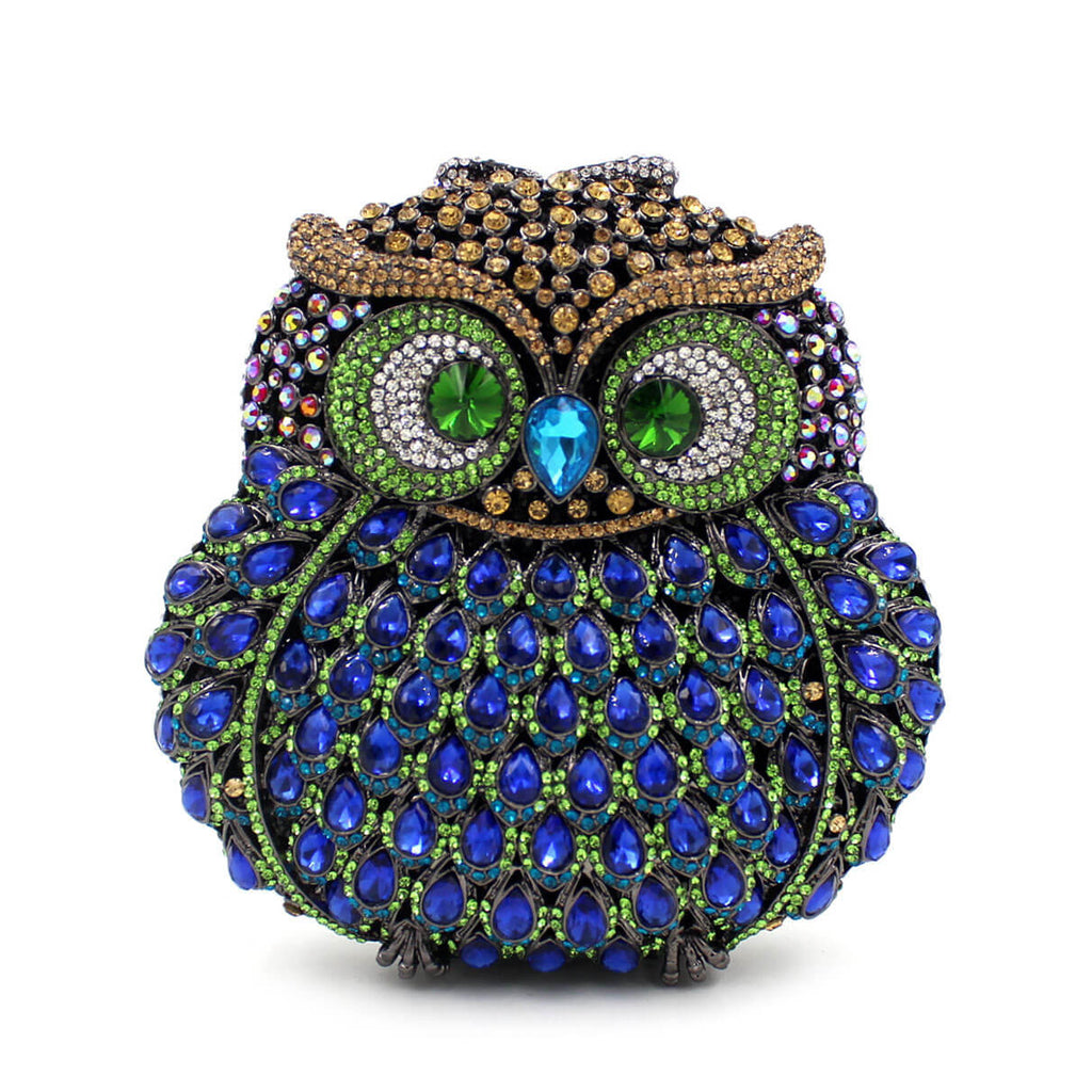 Moonlight Whisper Owl Clutch Purse - Dark blue - WAAMII