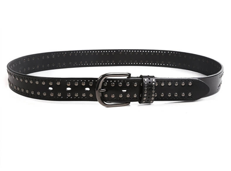 Ceinture Punk à Boucle Décorée à Rivets Multiples-WB7041