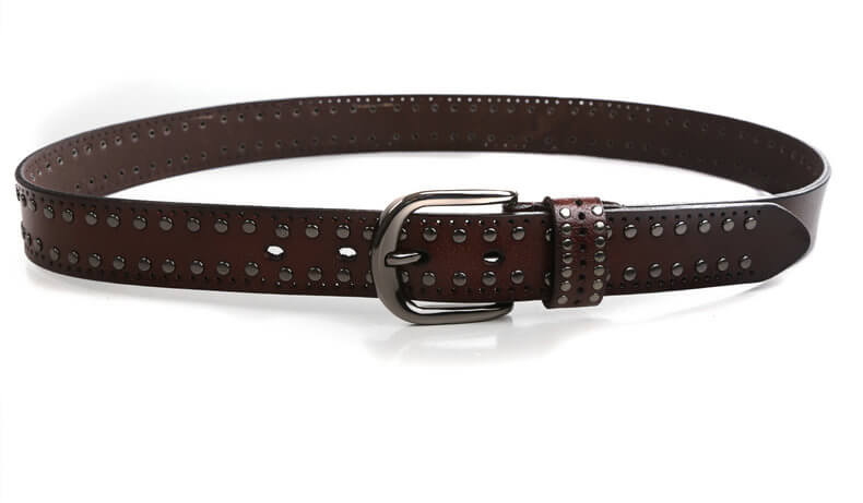 Ceinture Punk à Boucle Décorée à Rivets Multiples-WB7041