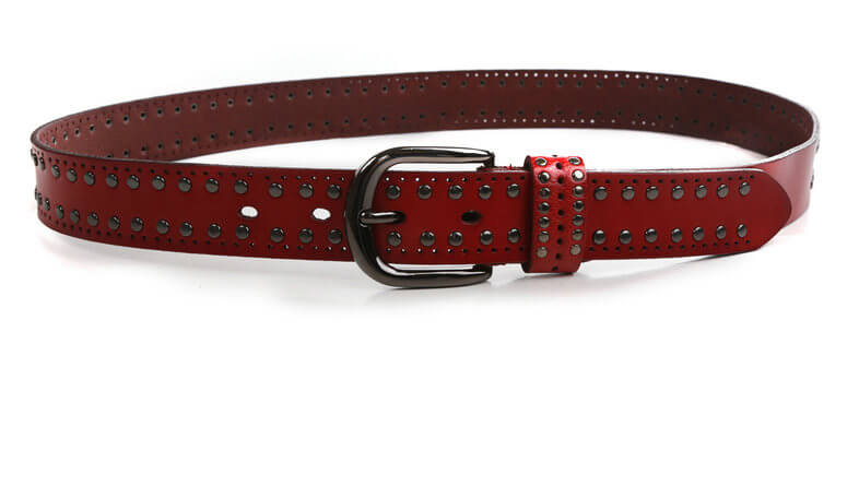 Ceinture Punk à Boucle Décorée à Rivets Multiples-WB7041