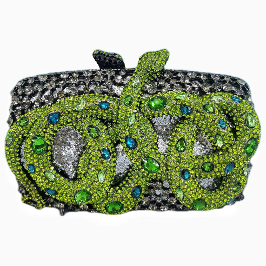 Python Rectangular Snake Bejeweled Clutch - Main View 12 - WAAMII
