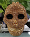 Ravena Skull Rhinestone Clutch Purse - Gold base gold-diamond - WAAMII - (gold-base-gold-diamond)