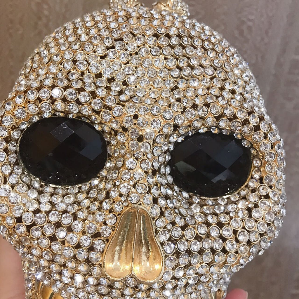 Ravena Skull Rhinestone Clutch Purse - Main View 02 - WAAMII