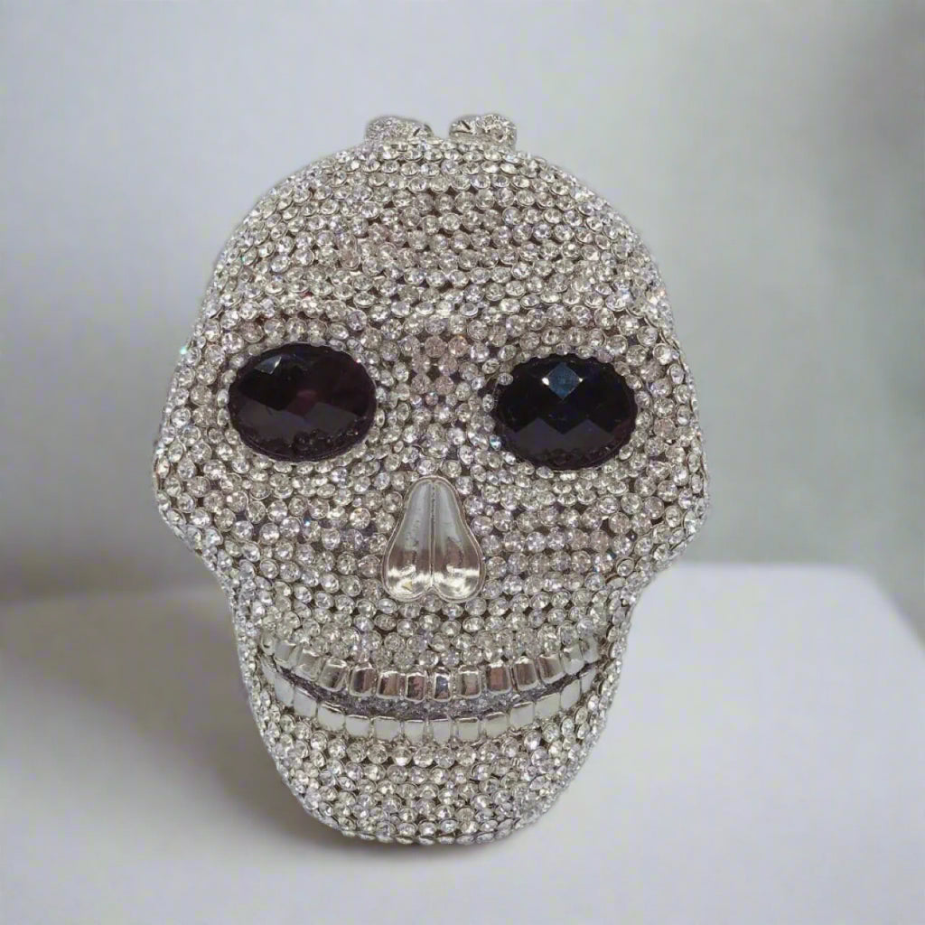 Ravena Skull Rhinestone Clutch Purse - Main View 07 - WAAMII