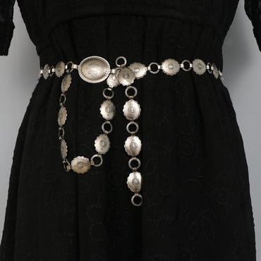 Antique Silver Bee Waist Chain – Women's Boho Belt for Jeans & Dresses