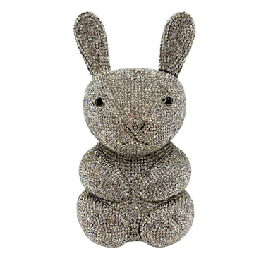 Sparkling Bunny Minaudière - Black base clear diamond - WAAMII