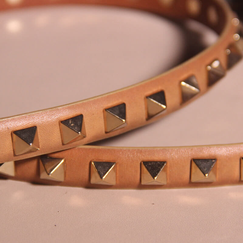 Ceinture Punk à Boucle Décorée à Rivets Multiples-WB7041