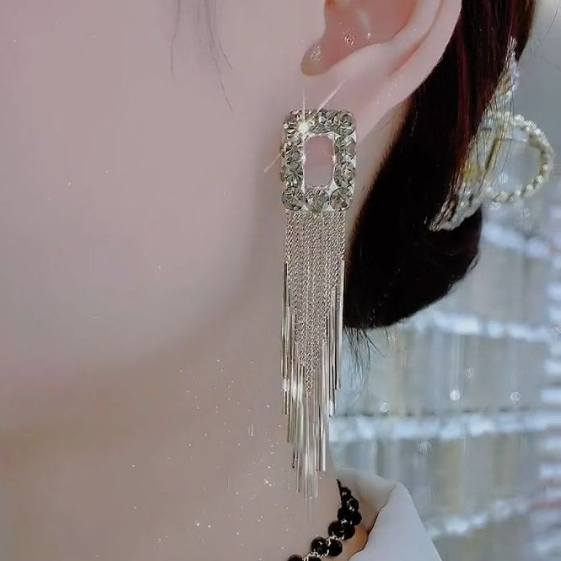 crystal-diamond-long-tassel-earrings