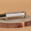 Elegant Thin Leather Belt with Silver U Buckle