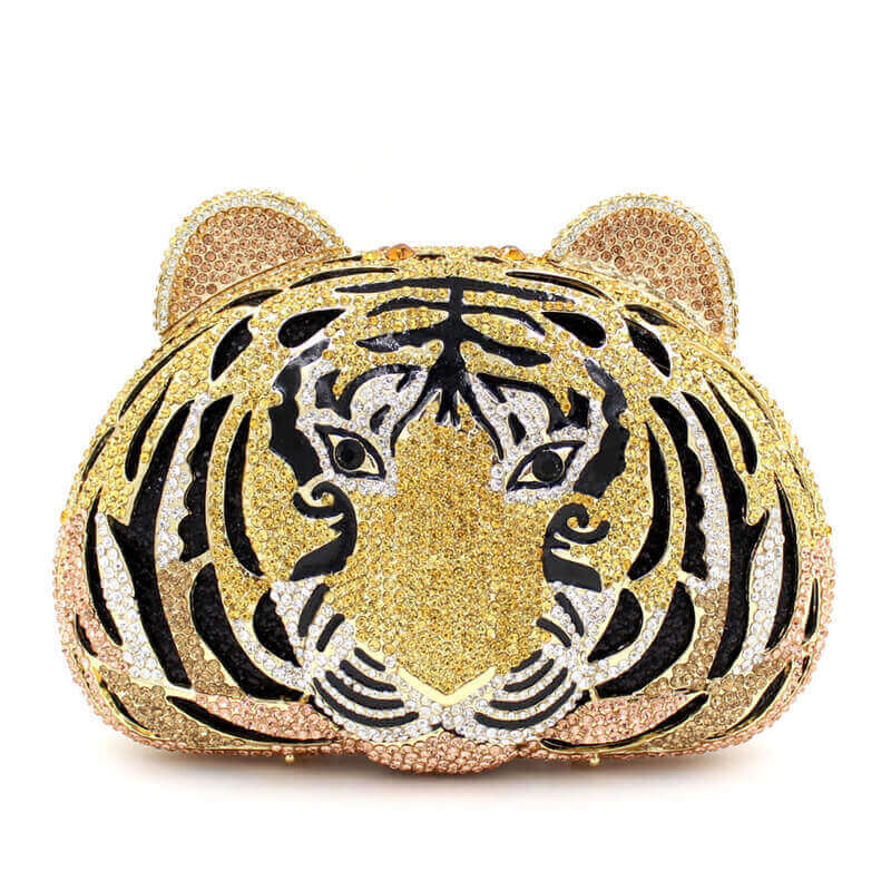 Crystal Tiger Rhinestone Clutch