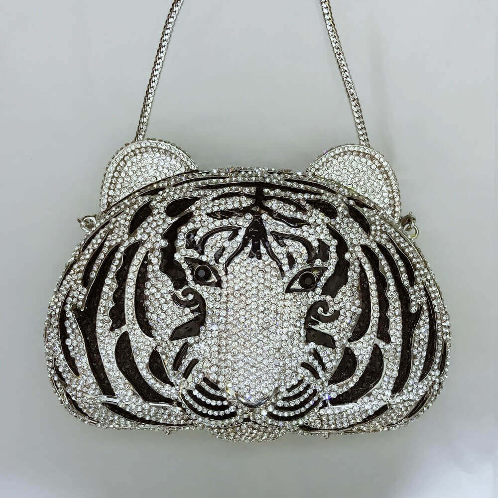 Crystal Tiger Rhinestone Clutch