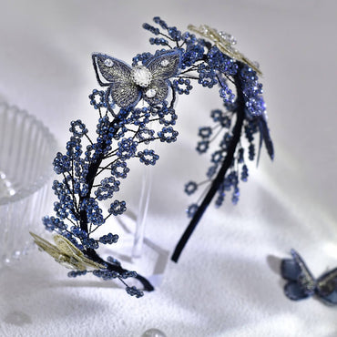 Crystal Butterfly Jeweled Headband WA208 - - Luxury Accessories by WAAMII