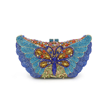 Whispering Wings Butterfly Clutch - Blue rainbow - WAAMII