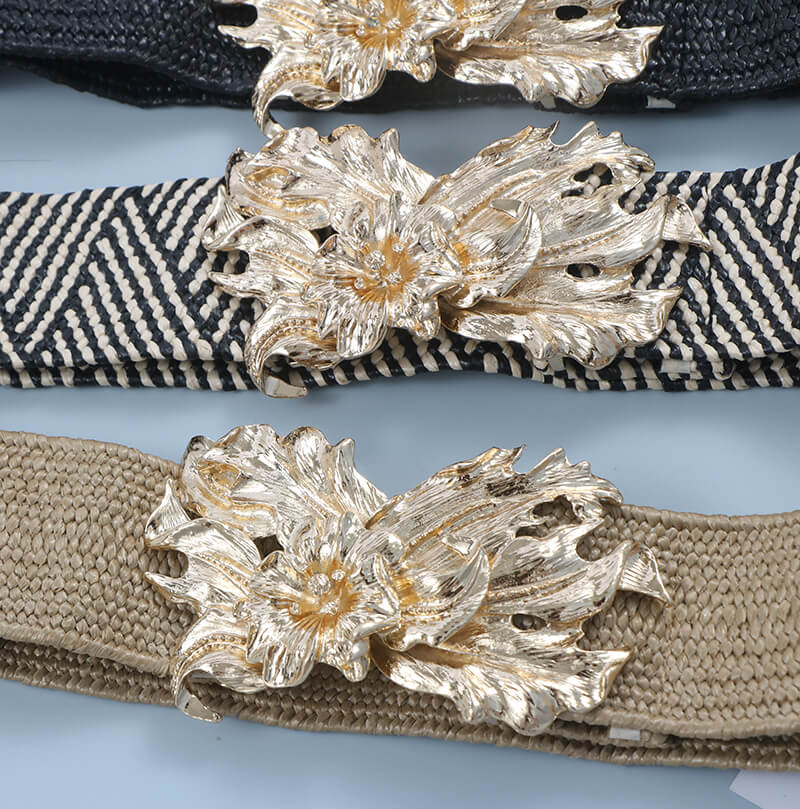 Ceinture Punk à Boucle Décorée à Rivets Multiples-WB7041