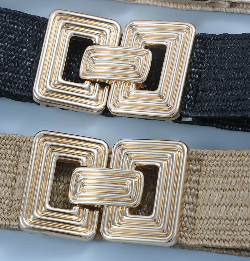 Ceinture Punk à Boucle Décorée à Rivets Multiples-WB7041