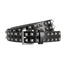 Women's Pyramids Studded Leather Belt – Full Grain Punk Chic Waist Belt-Black