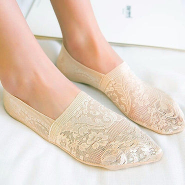 10 Pairs New Fashion Invisible Antiskid Lace Socks - - Luxury Accessories by WAAMII