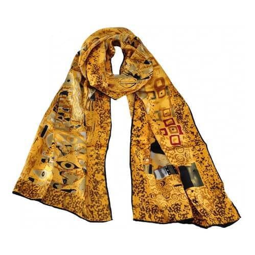 100% Luxurious Silk Scarf Gustav Klimt Famous Painted Scarves The Lady in Gold Accessories WAAMII   