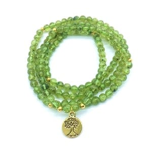 100% Natural Tourmaline Stone Beads Luck Bracelets Jewelry WAAMII peridot  