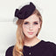 100% Wool Pillbox Hat Fedora With Black Veil Bowknot Fascinators For Women Accessories WAAMII Black Fit At All 