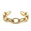 18K Gold Plated Over Copper Chain Cuff Bracelet Jewelry WAAMII Gold Color  
