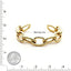 18K Gold Plated Over Copper Chain Cuff Bracelet Jewelry WAAMII   
