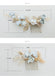 4pcs Gold Leaves Blue Floral Hair Combs Hair Pins Bridal Wedding Hair Accessories Accessories WAAMII   