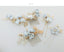 4pcs Gold Leaves Blue Floral Hair Combs Hair Pins Bridal Wedding Hair Accessories Accessories WAAMII   