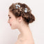4pcs Gold Leaves Blue Floral Hair Combs Hair Pins Bridal Wedding Hair Accessories Accessories WAAMII   
