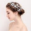 4pcs Gold Leaves Blue Floral Hair Combs Hair Pins Bridal Wedding Hair Accessories Accessories WAAMII   