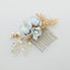 4pcs Gold Leaves Blue Floral Hair Combs Hair Pins Bridal Wedding Hair Accessories Accessories WAAMII   