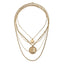 5 Layer Gold Coin Layered Necklace