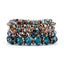 5 Pcs/Set Elastic Hematite Copper Nuggets Colorful Gemstone Bracelet