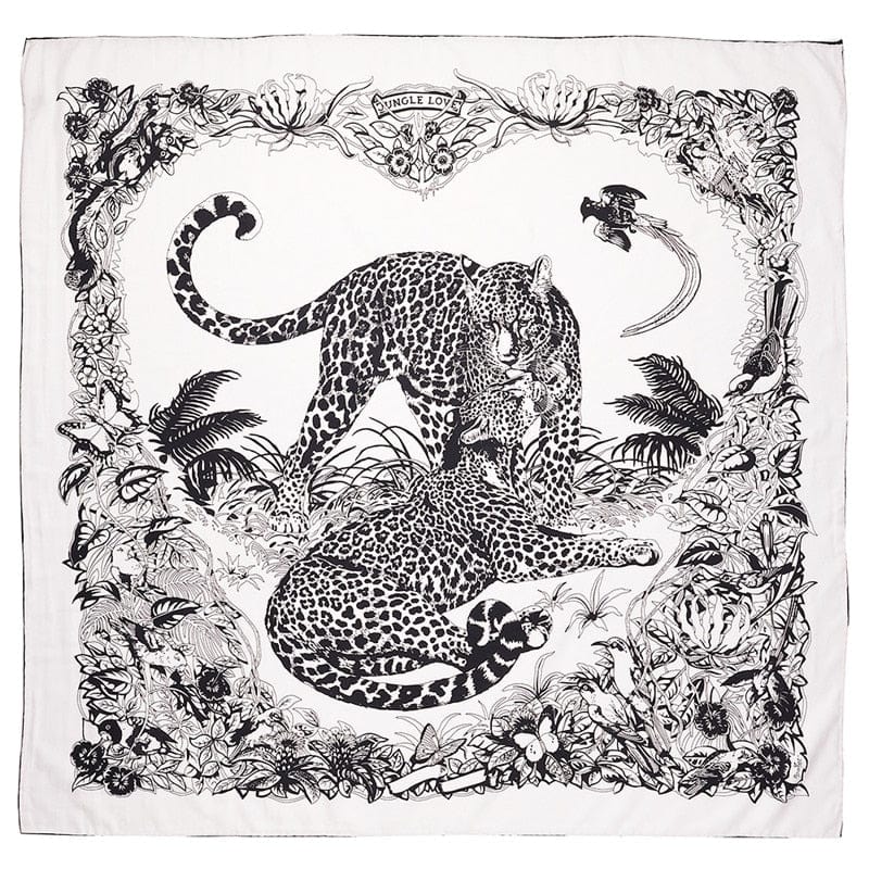90x90cm Leopard Print Square Silk Scarves Twilly Scarf-Mutiple Patterns Accessories WAAMII   