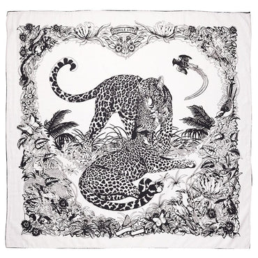 90x90cm Leopard Print Square Silk Scarves Twilly Scarf-Mutiple Patterns - - Luxury Accessories by WAAMII