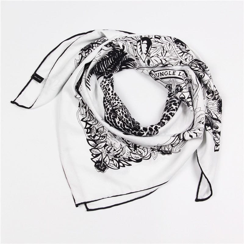 90x90cm Leopard Print Square Silk Scarves Twilly Scarf-Mutiple Patterns Accessories WAAMII   