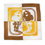 90x90cm Leopard Print Square Silk Scarves Twilly Scarf-Mutiple Patterns Accessories WAAMII Doublue Dog Orange  