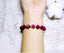 925 Sterling Silver Faceted Tiger's Eye Beads Bracelet-Rose Red Jewelry WAAMII   