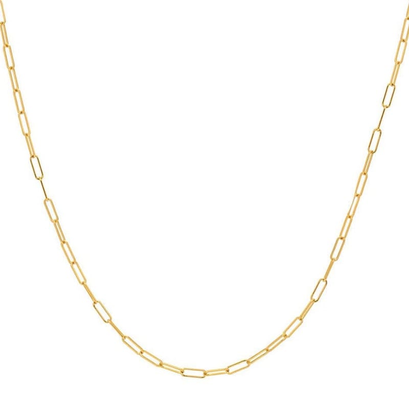 925 Sterling Silver Gold Plated Link Chain Necklace Jewelry WAAMII   
