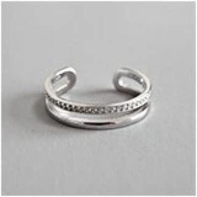 Adjustable Fashion Vintage Personality 925 Silver Rings For Women Jewelry WAAMII Resizable Silver 5 