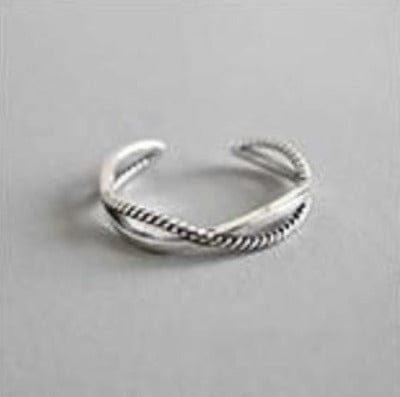 Adjustable Fashion Vintage Personality 925 Silver Rings For Women Jewelry WAAMII Resizable Silver 10 